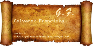 Galvanek Franciska névjegykártya